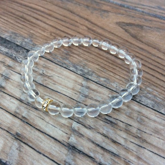 Clear Quartz bracelet, crown chakra, dainty bracelet, crystal healing - Picture 4 of 9